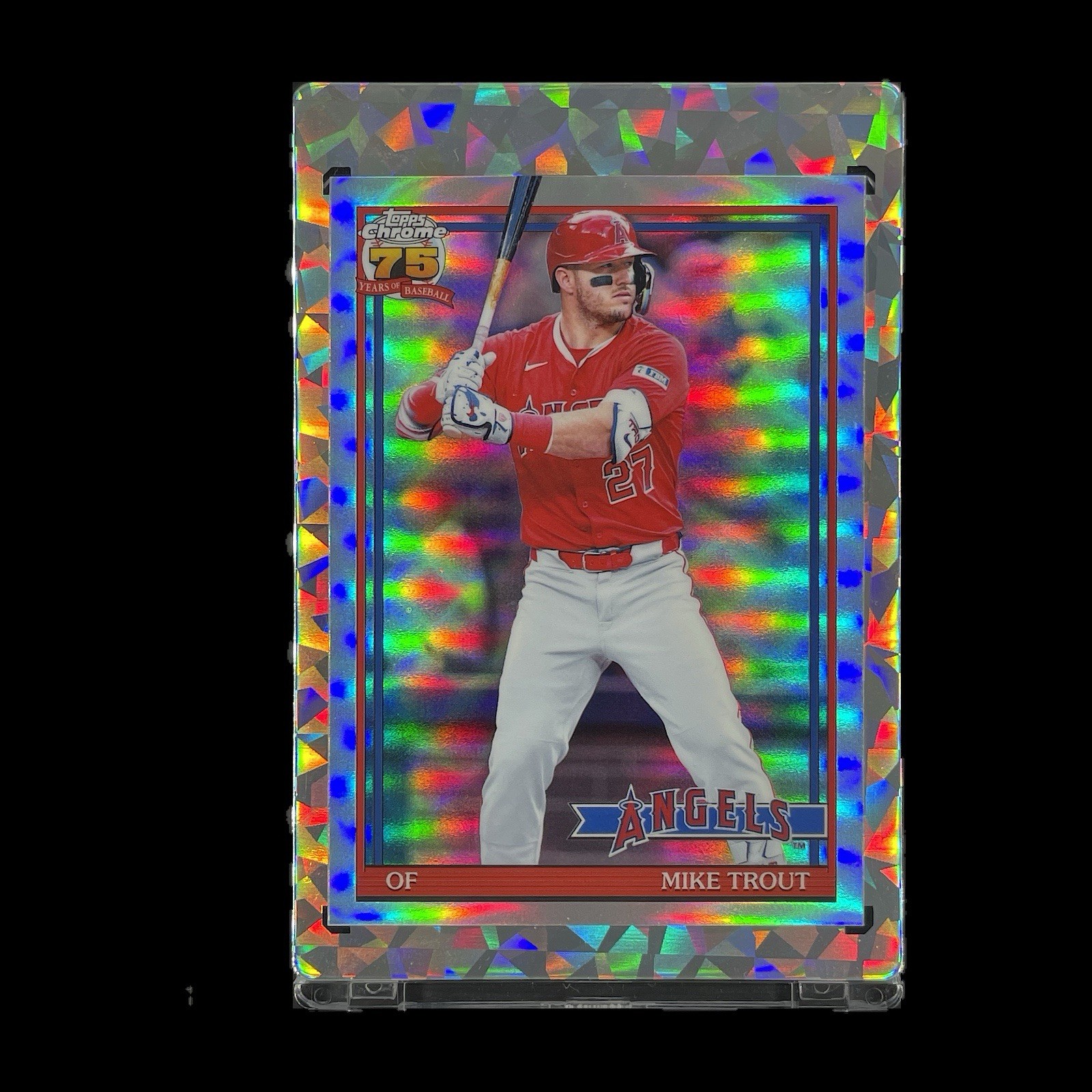 MIKE TROUT SILVER THROWBACK REFRACTOR CARD 2026 Topps Chrome Insert - Angels