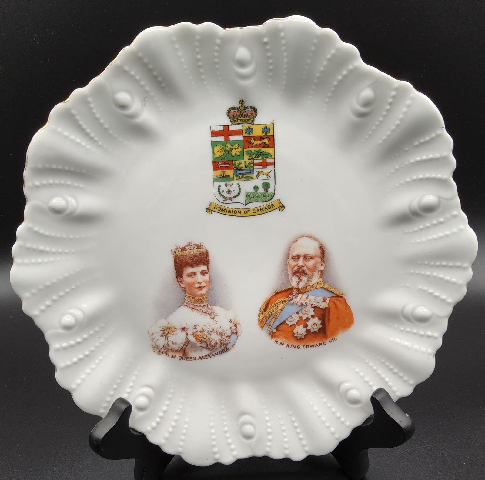 Antique King Edward VII & Queen Alexandra Dominion of Canada Commemorative Plate