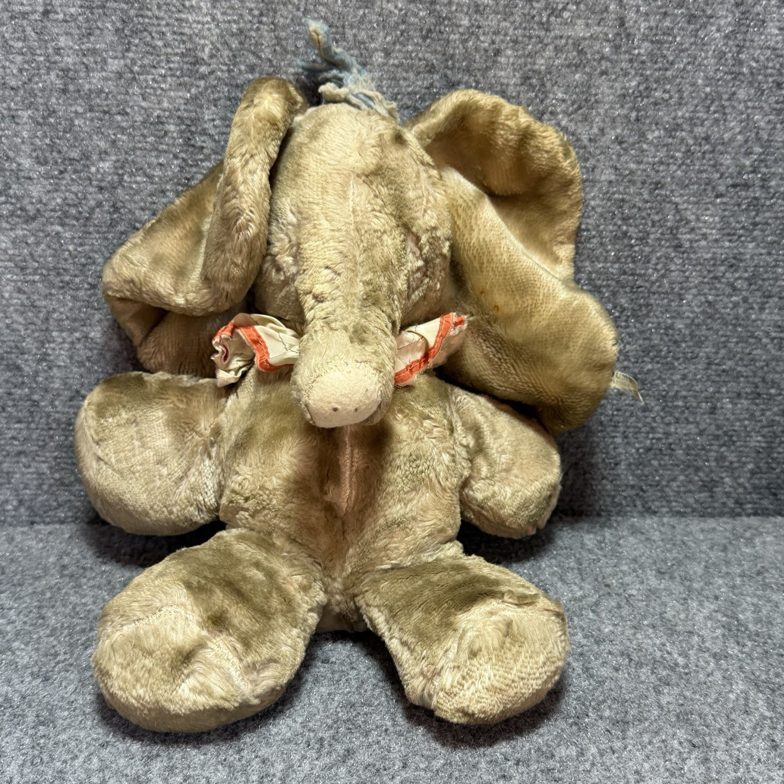 Vintage 1940s Disney Dumbo the Flying Elephant Plush Toy Character Novelty Co 8\