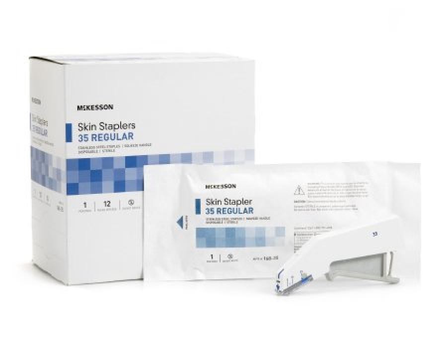 McKesson Skin Staplers Squeeze Handle Stainless Steel Staples Regular Staple 12