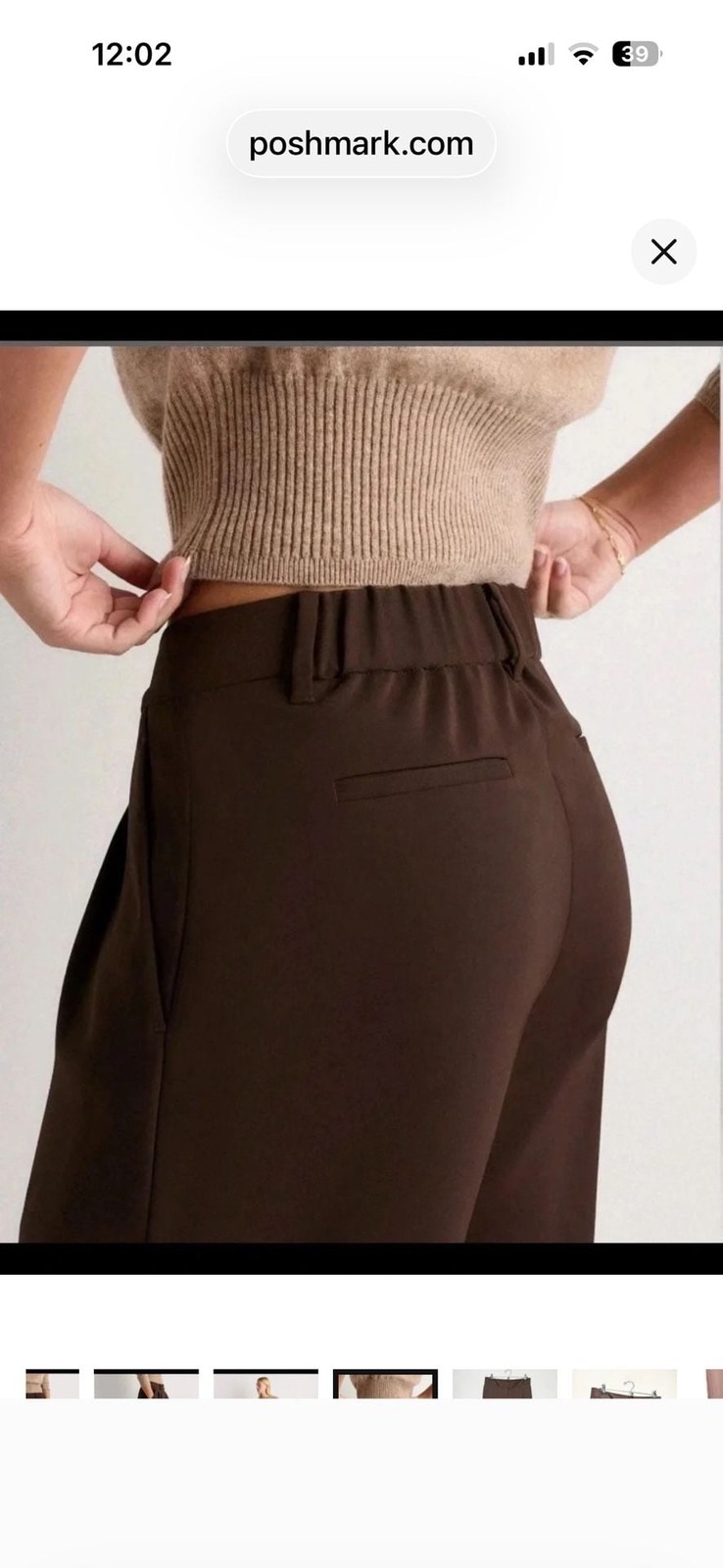 Quince Pleated Trousers Size 6 Brown Quince Pleated Trousers Size 6 Brown