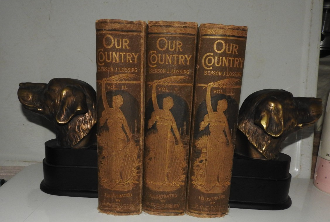 1800s Our Country - Illustrated 3 Volume Set 1895 Hardcover Books, Nice Old Find