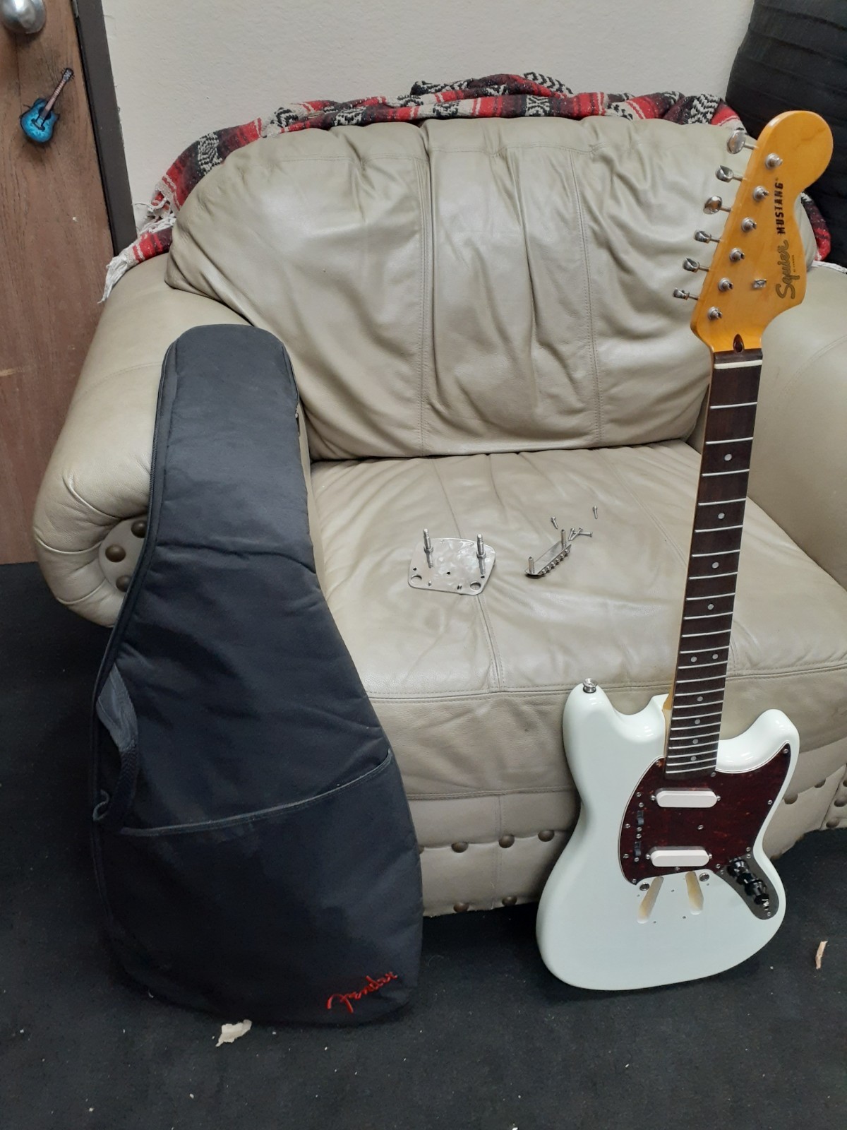 Squier Fender Mustang Classic Vibe 60's Sonic Blue & Gig Bag NO Trem SpringsREAD