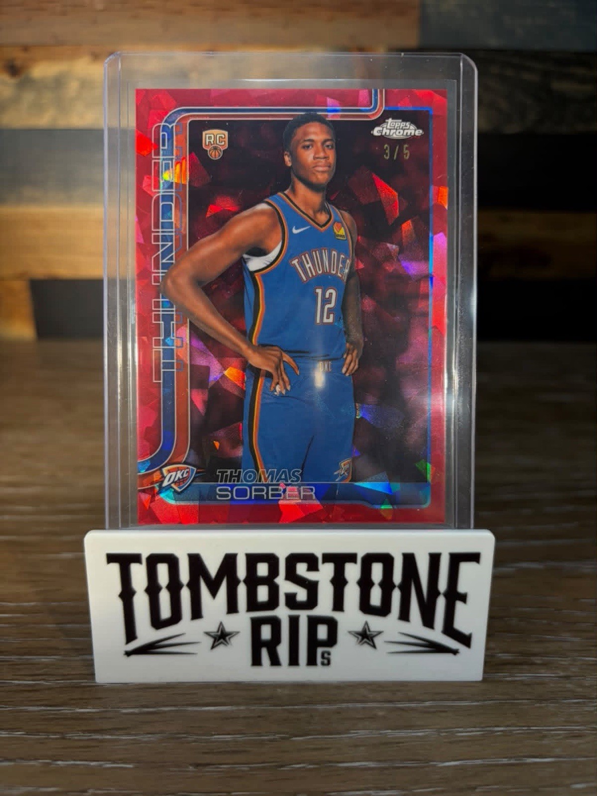 2025-26 Topps Chrome Sapphire Update Red  Refractor Thomas Sorber RC #/5