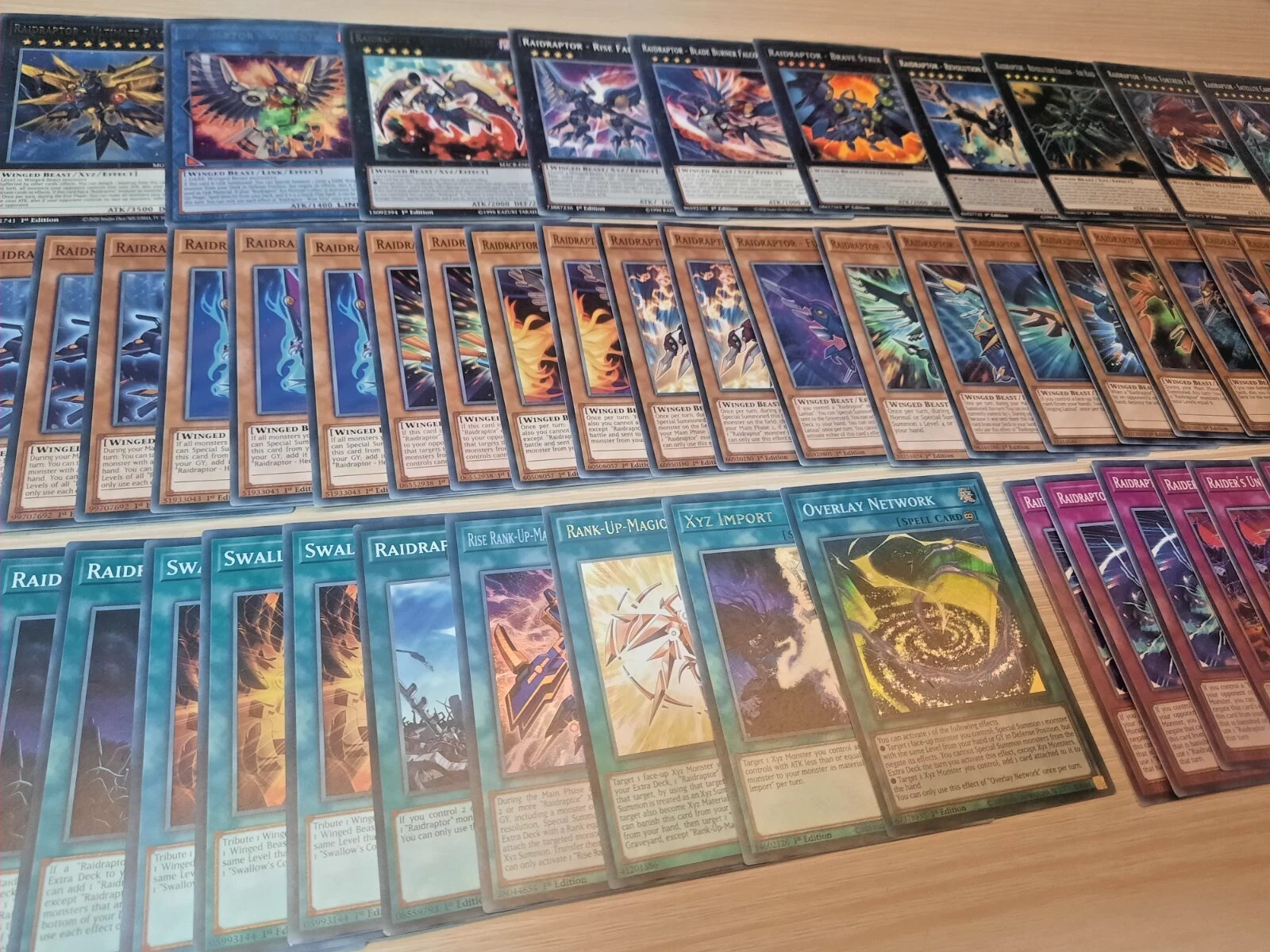 Yugioh Competitive Raidraptor Deck 43 Card main & Ready To Play + Bonus Gift