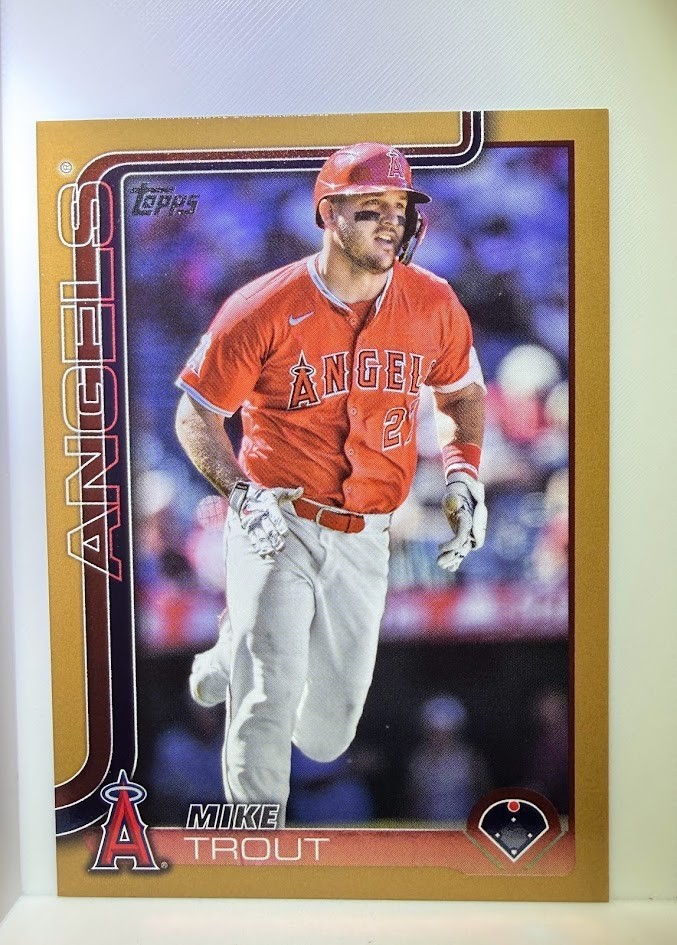 Mike Trout 2025 Topps Series 1 #200 Gold #’d /2025  Los Angeles Angels