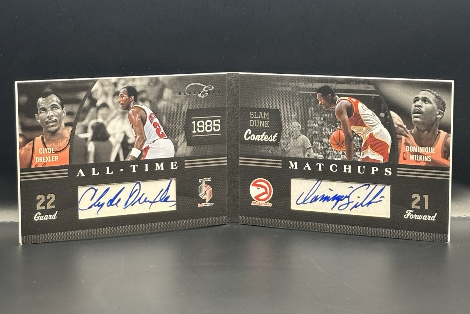 2010-11 Panini Clyde Drexler Dominique Wilkins /25 Booklet Dual Auto #4