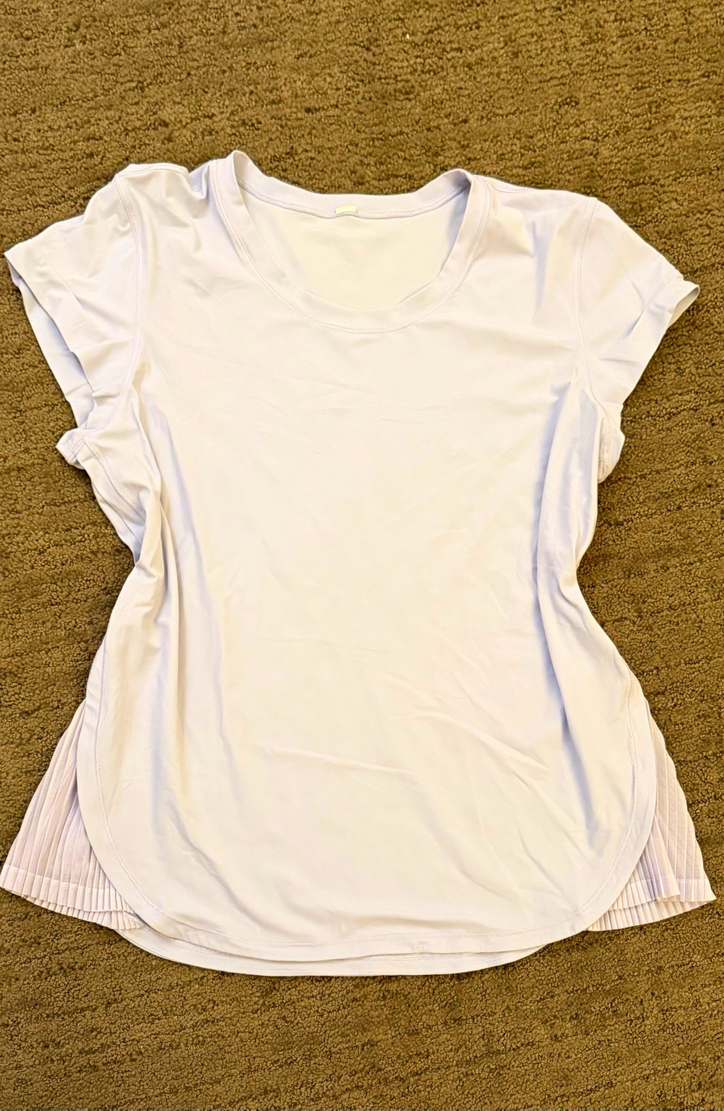 lululemon athletica Women’s White S Lightweight Round Neck Short Sleeve Tee