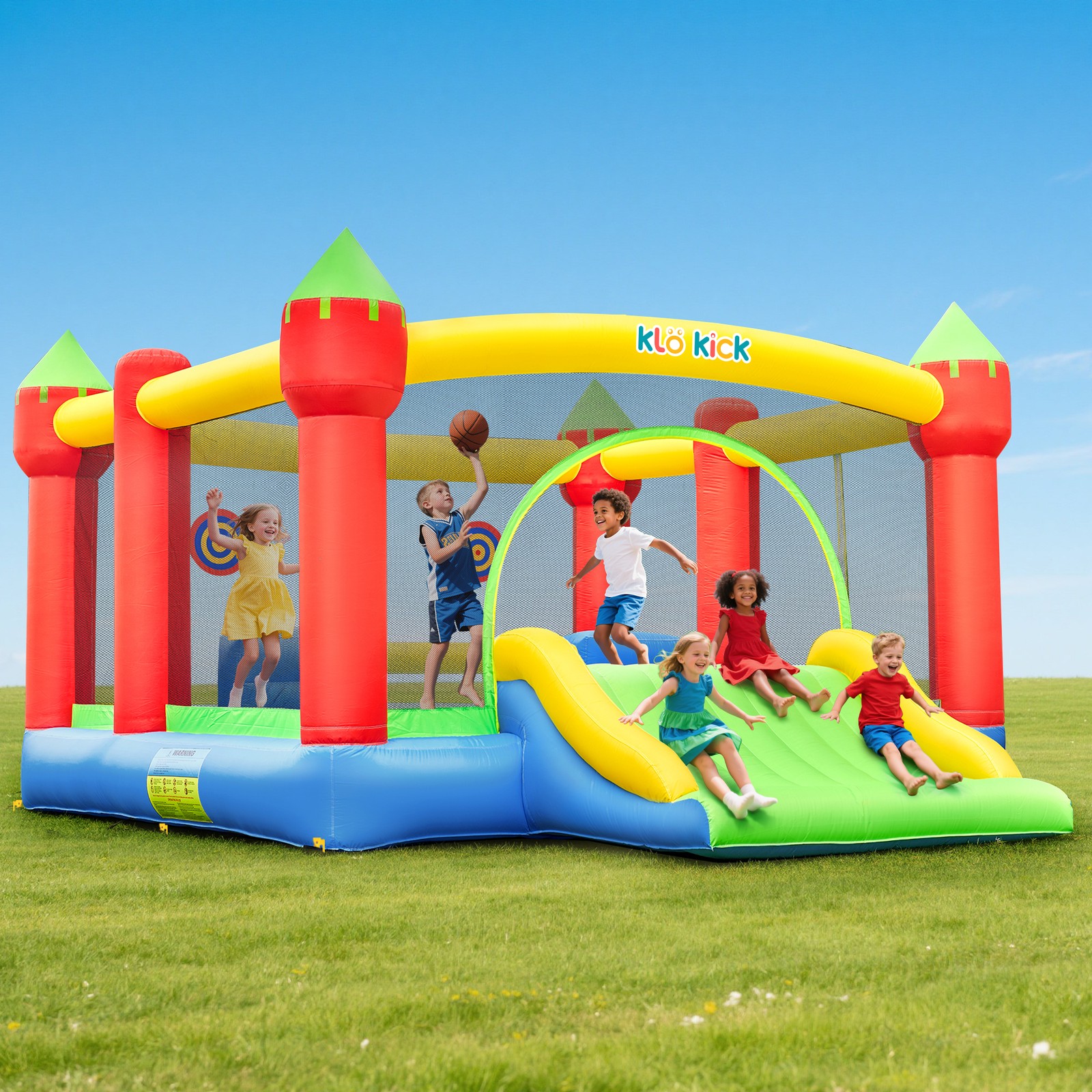 15ft x 12ft Inflatable Bounce House Slide Jumping Castle with Blower Kids Bouncy