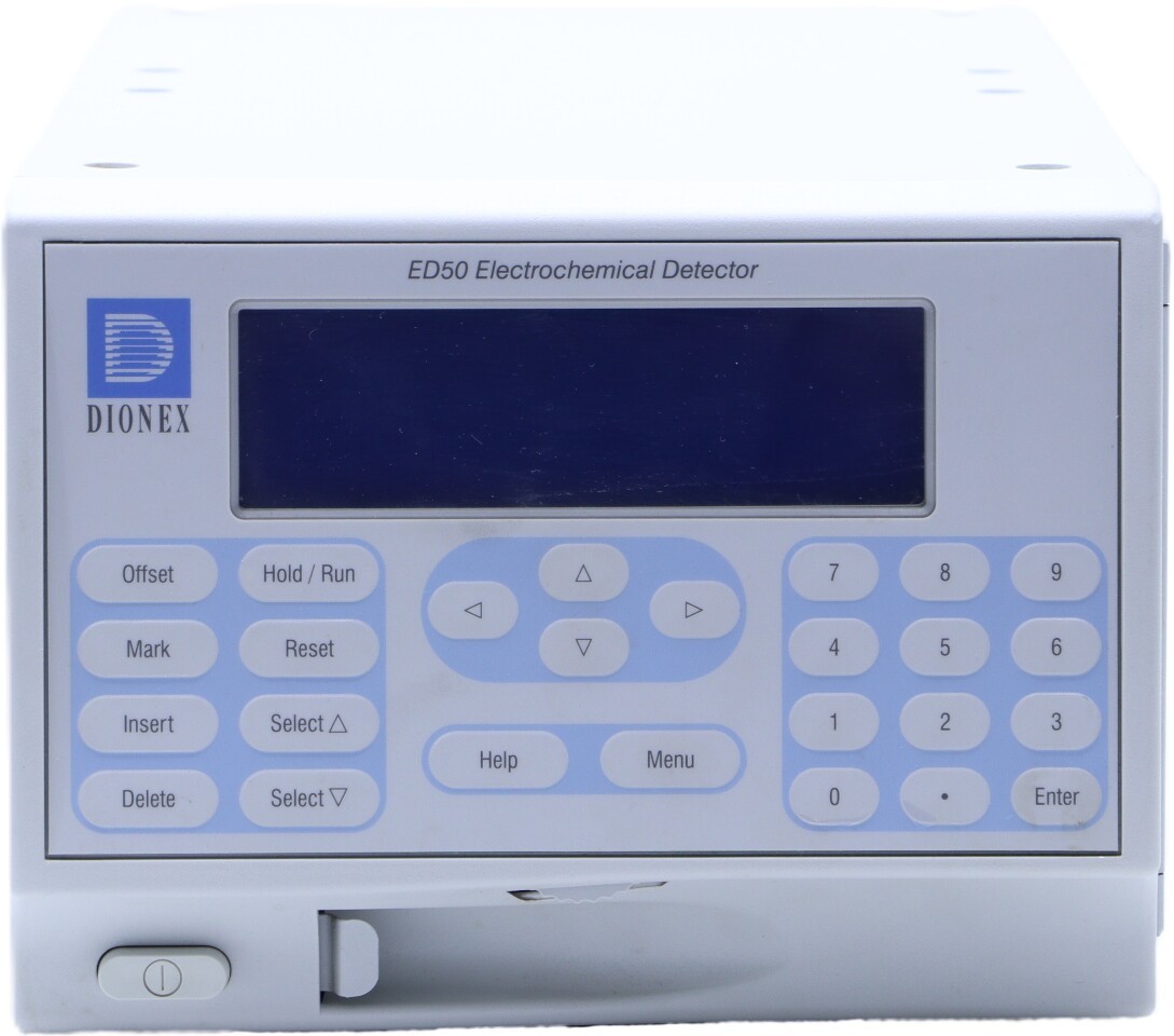 DIONEX MODEL ED50A 100-240V 50/60Hz 1.5A ELECTROCHEMICAL DETECTOR