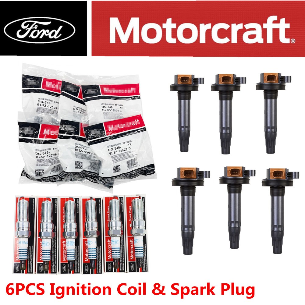 6PCS. GENUINE Motorcraft Ignition Coil & Spark Plug For Ford F150 3.5L USA