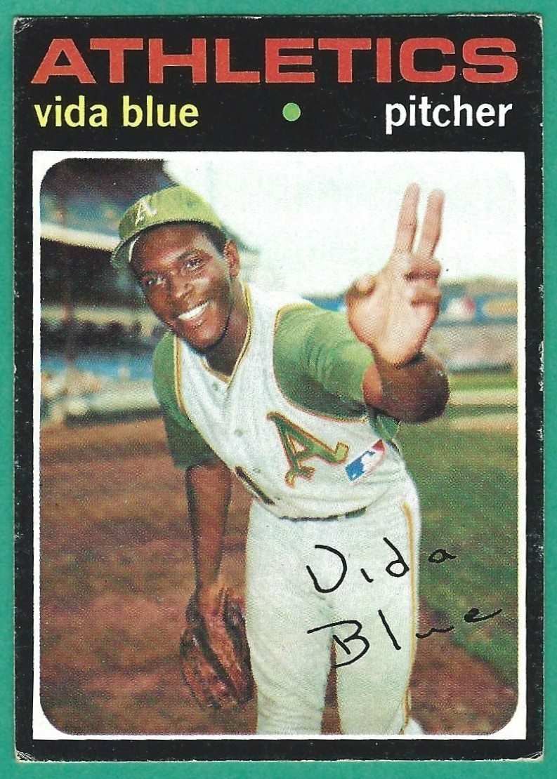 1971 Topps #544 Vida Blue - Oakland A\'s - VG - CENTERED 1971 Topps #544 Vida Blue - Oakland A\'s - VG - CENTERED