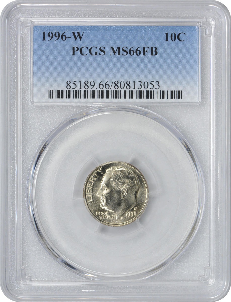 1996-W Roosevelt Dime MS66FB PCGS