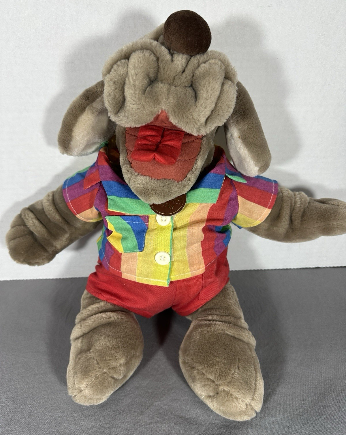 Vintage 1986 Ganz Talking Wrinkles Dog Plush Puppet Electronic Working 16” VIDEO