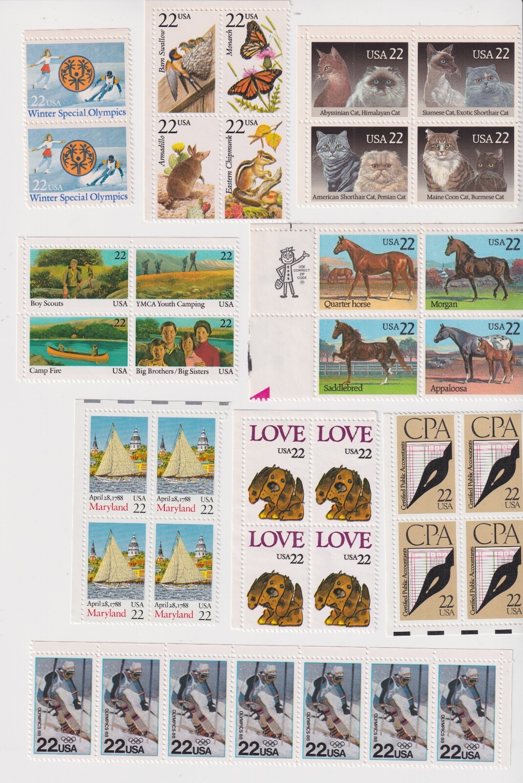 US DISCOUNT POSTAGE 100 x FIRST CLASS LETTER RATE IN THREE STAMP COMBINATIONS
