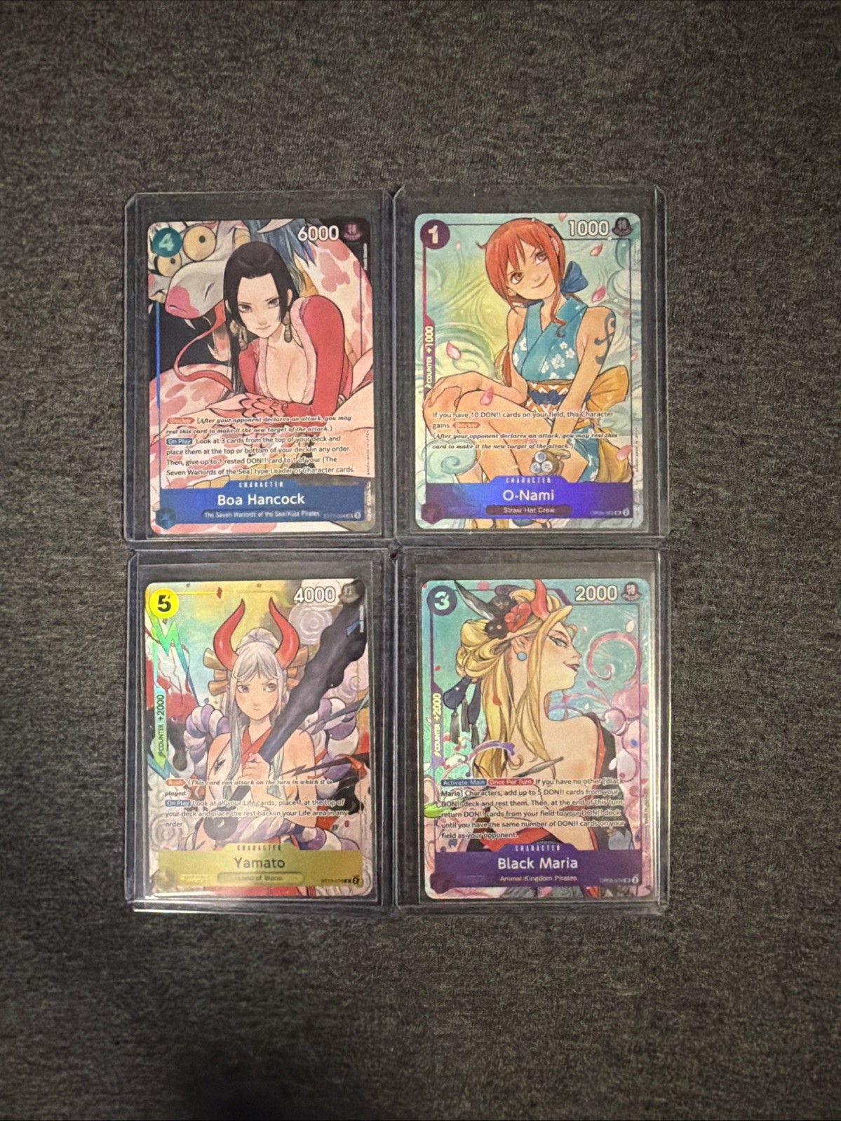 One Piece Boa Hancock, Nami, Yamato, and Black Maria from illustrations 1 and 2 One Piece Boa Hancock, Nami, Yamato, and Black Maria from illustrations 1 and 2