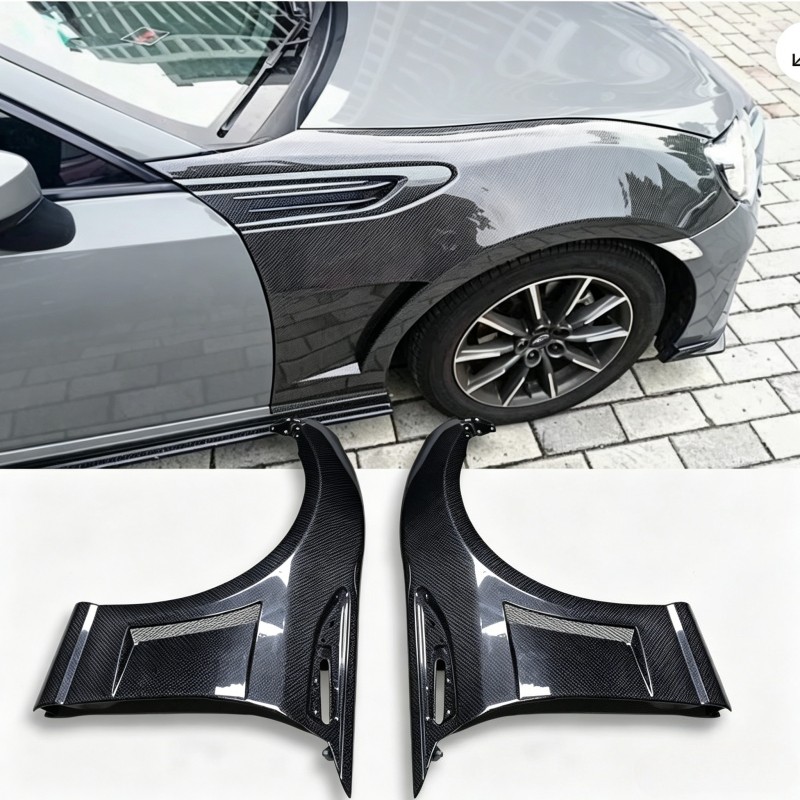 Real Carbon Fiber Vented Front Fender Pair Fit Toyota GT86 Subaru BRZ 2013-2020