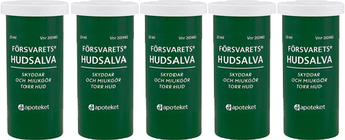 Försvarets hudsalva, 5-pack (5x23ml) - Swedish armed forces skin ointment