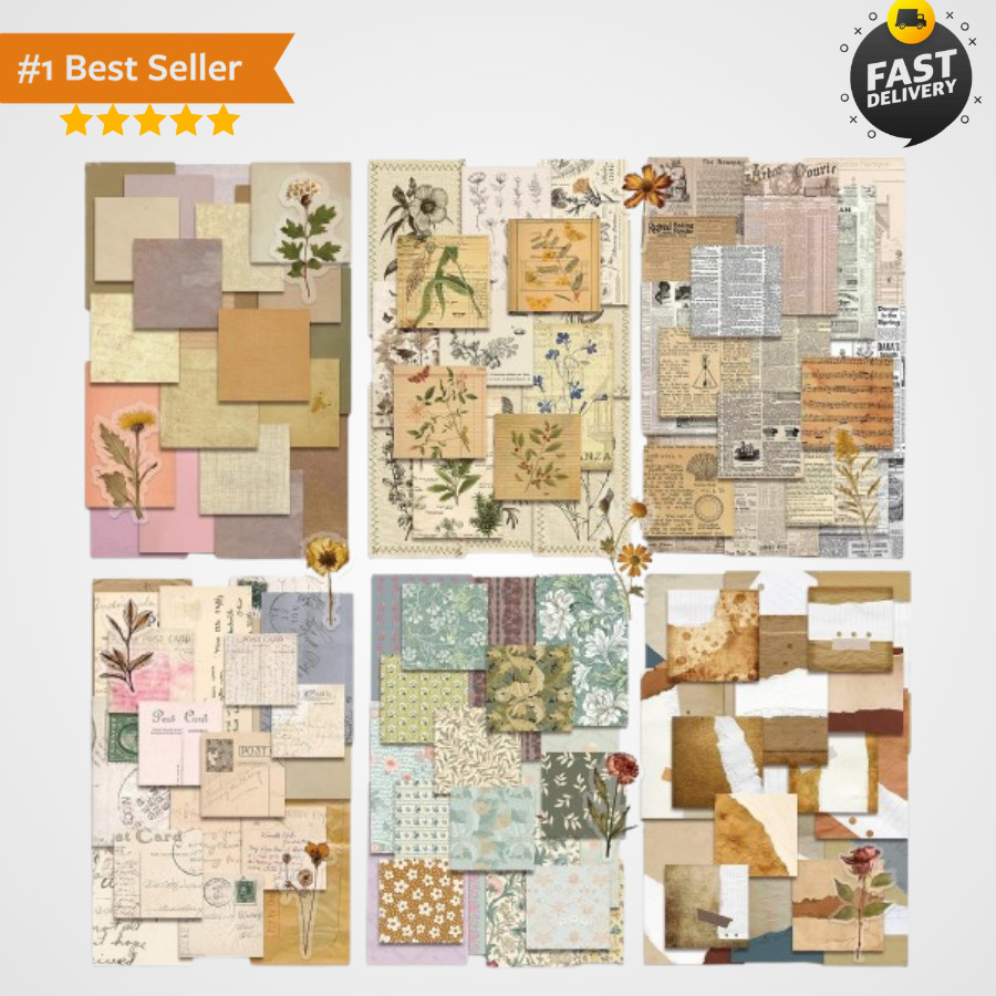 450 PCS Vintage Scrapbook Supplies Junk Journal Supplies, Scrapbook Supplies ...