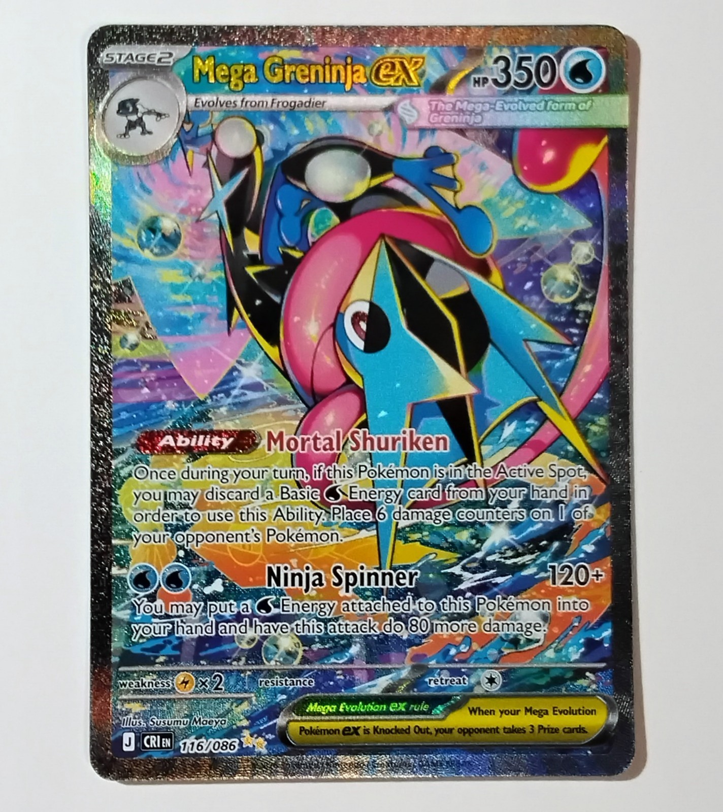 🔥Mega Greninja EX 116/086 Ultra Rare Full Art Holo EN🔥 MINT POSSIBLE 10 🔥Mega Greninja EX 116/086 Ultra Rare Full Art Holo EN🔥 MINT POSSIBLE 10