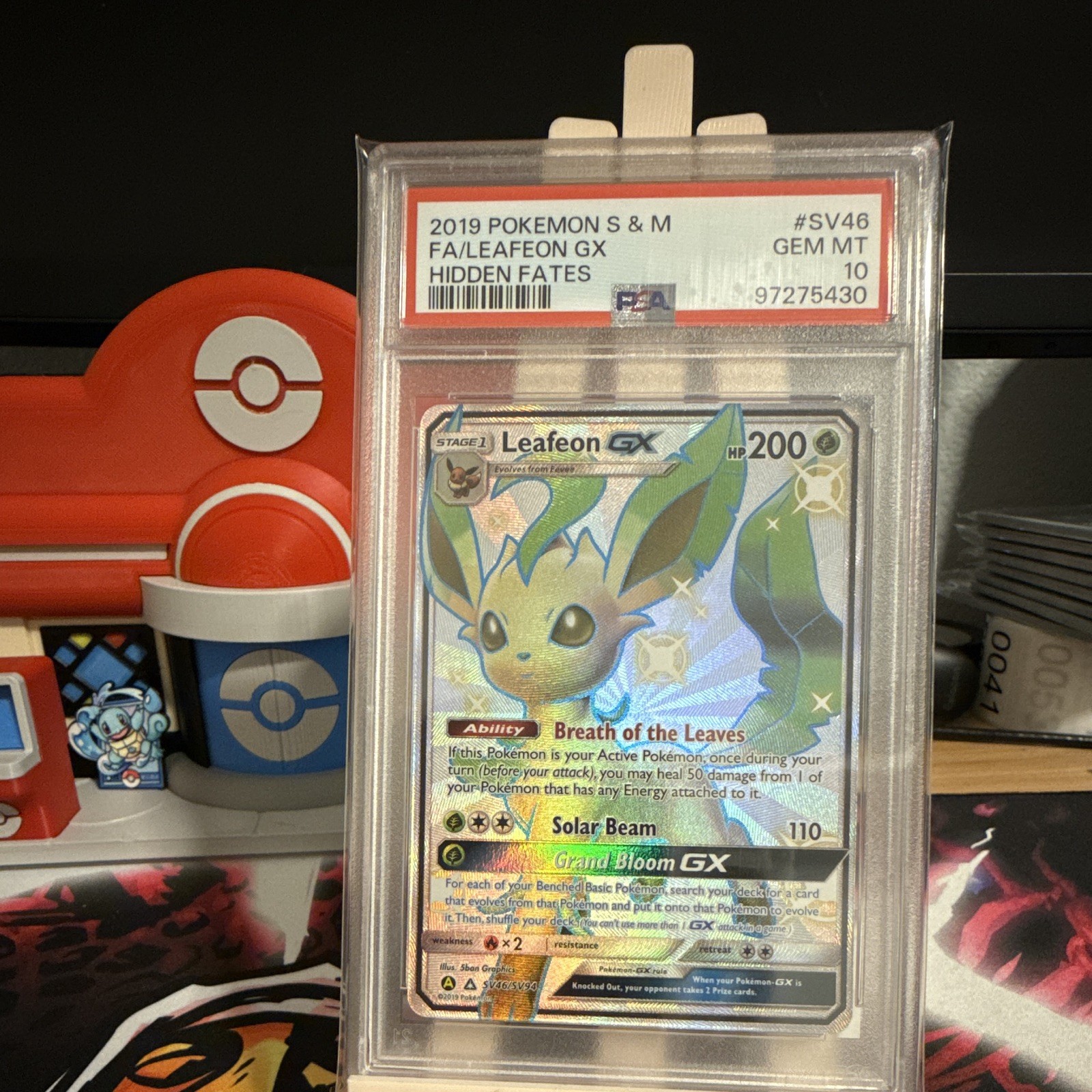 2019 Pokemon TCG Leafeon GX SV46/SV94 Hidden Fates Shiny Vault PSA 10