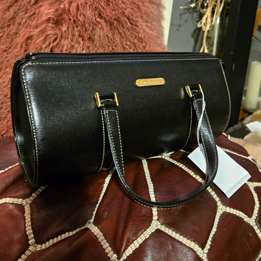 Burberrys RARE Vintage Boston Bag Patent Leather Gorgeous