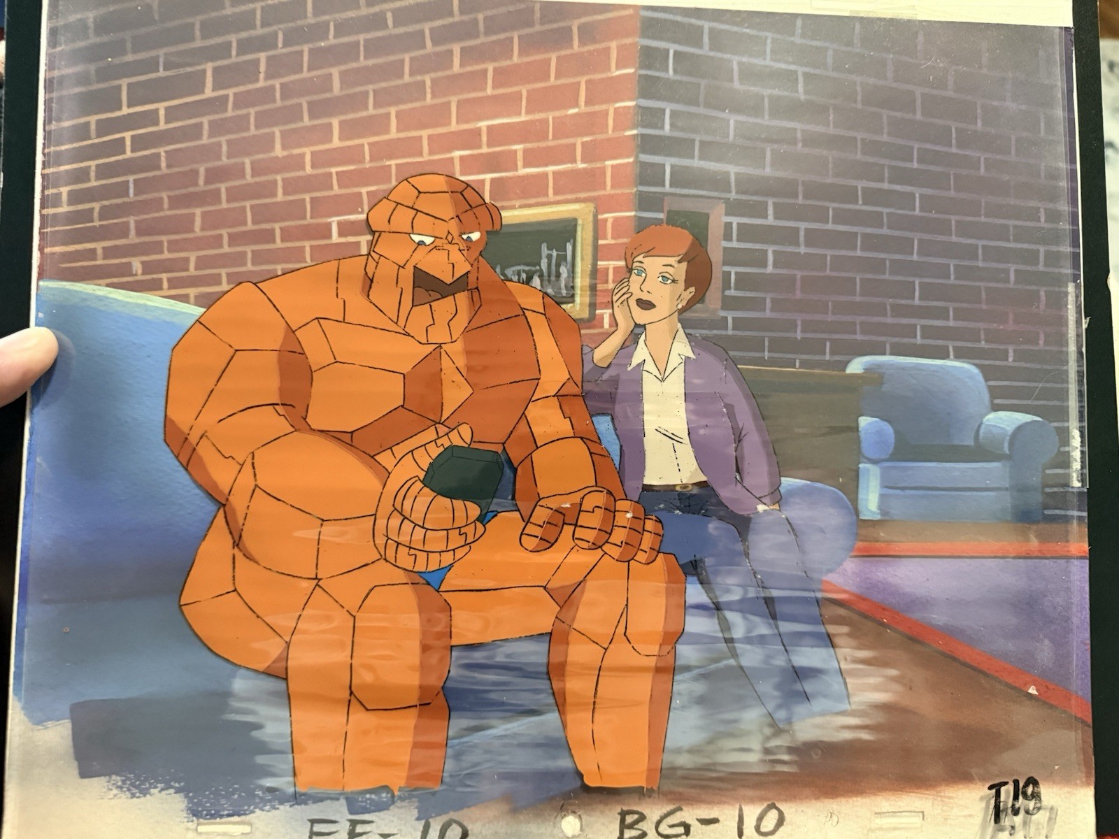 FANTASTIC FOUR 1994 The Thing-Alicia Masters  PRODUCTION CEL/Master BR- MARVEL