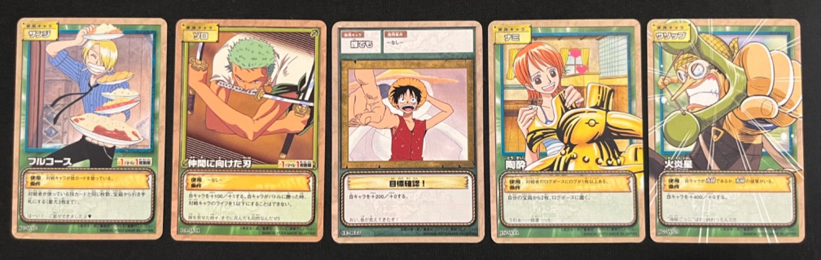 Lot 5 Cards One Piece TCG 1st Edition Vintage Rare Bandai 2002-2004