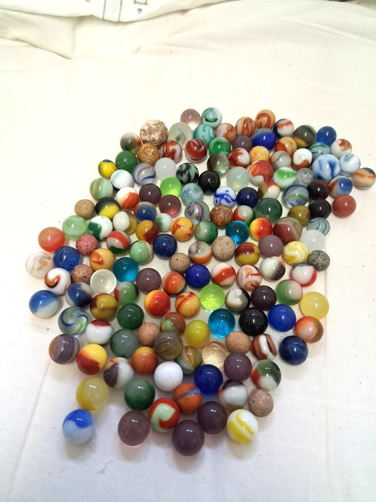 Vintage MARBLES Lot Mixed RARE Variety From Collectors Estate-CLAY, AGATE ETC