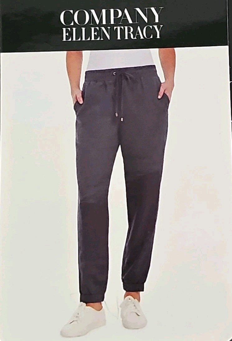 Company Ellen Tracy~Woman Size M~Gray 100% Linen Pants Coastal Beachy Casual NWT Company Ellen Tracy~Woman Size M~Gray 100% Linen Pants Coastal Beachy Casual NWT