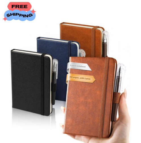 Pocket Notebook with Pens for Work, 3.7\