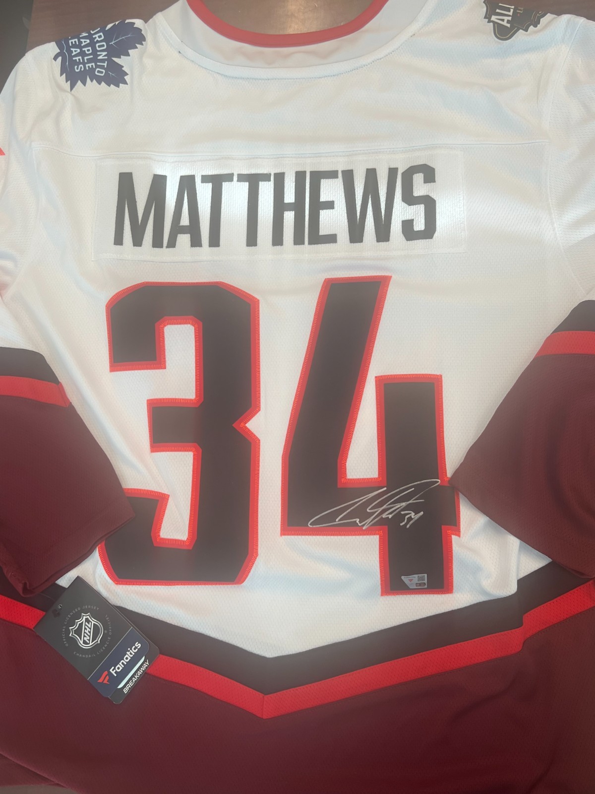 Auston Matthews Maple Leafs Autographed 2022 All-Star Game Jersey W/Fanatics COA