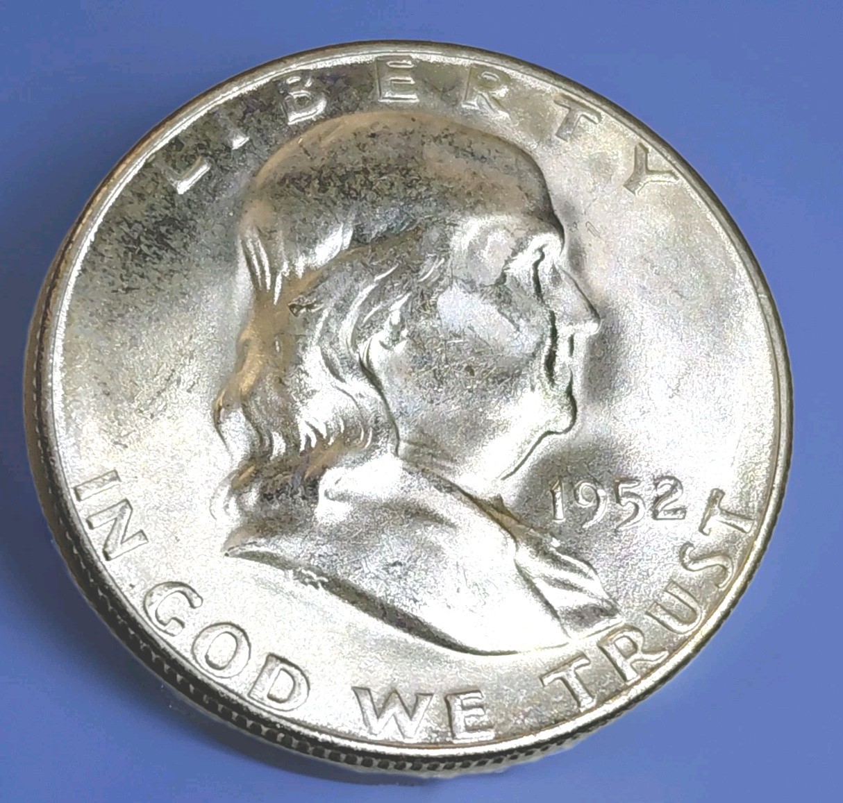 1952-S Franklin Half Dollar 50C Silver 0.900 Business Strike KM#199