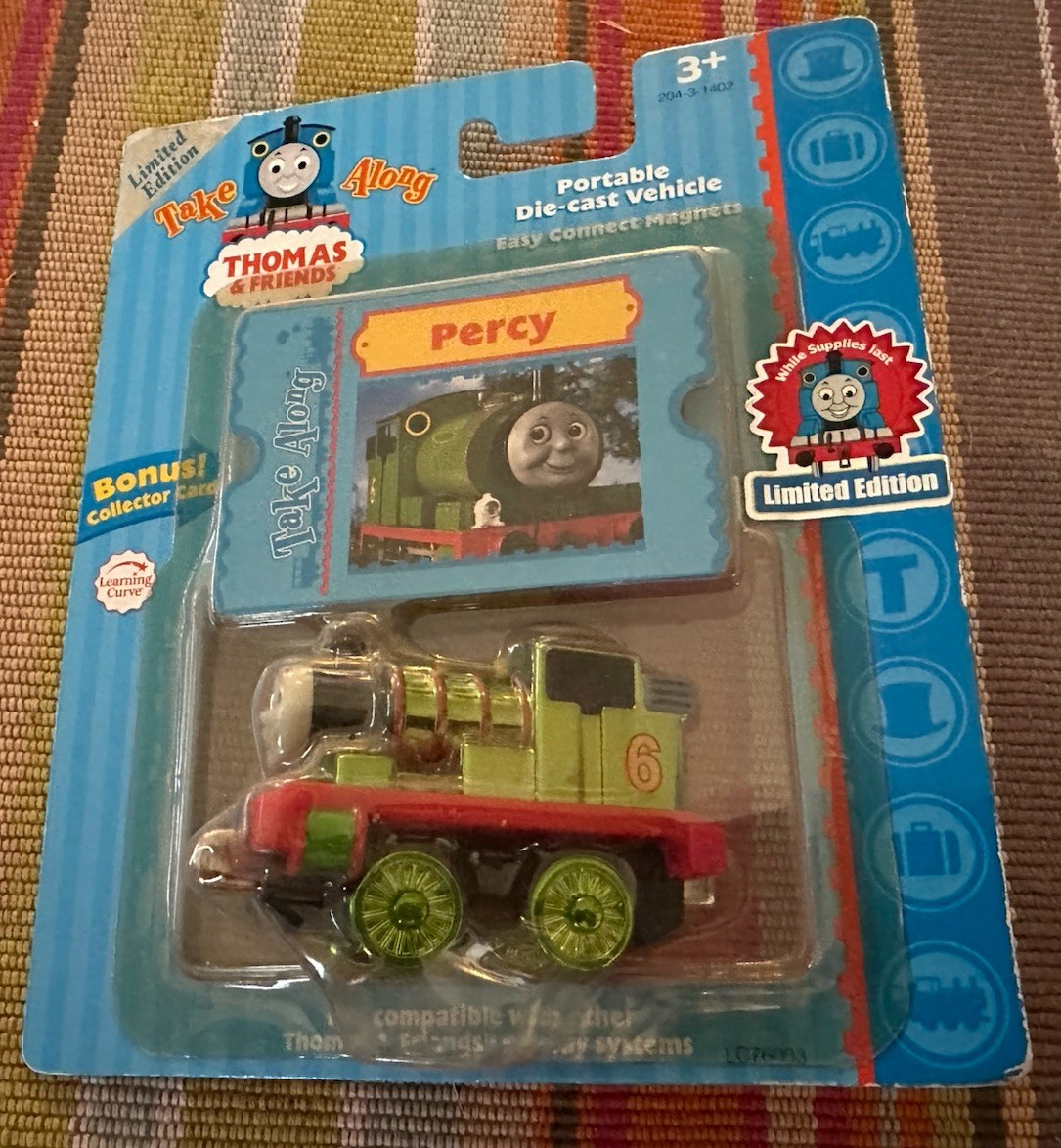2005 Learning Curve Take Along Thomas Train Limited Metallic Percy NEW HTF