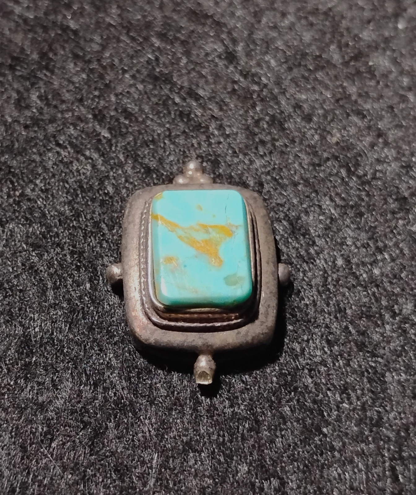 Vintage Turquoise with golden-yellow matrix 925 Thailand stamps Vintage Turquoise with golden-yellow matrix 925 Thailand stamps