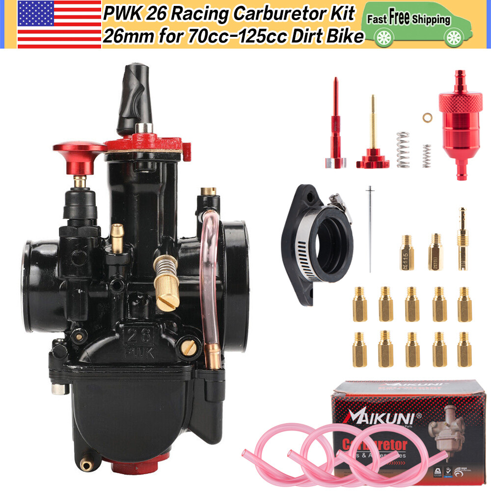 PWK 26 26mm Racing Carburetor Kit For 75cc-125cc Dirt Bike Scooter Off-road