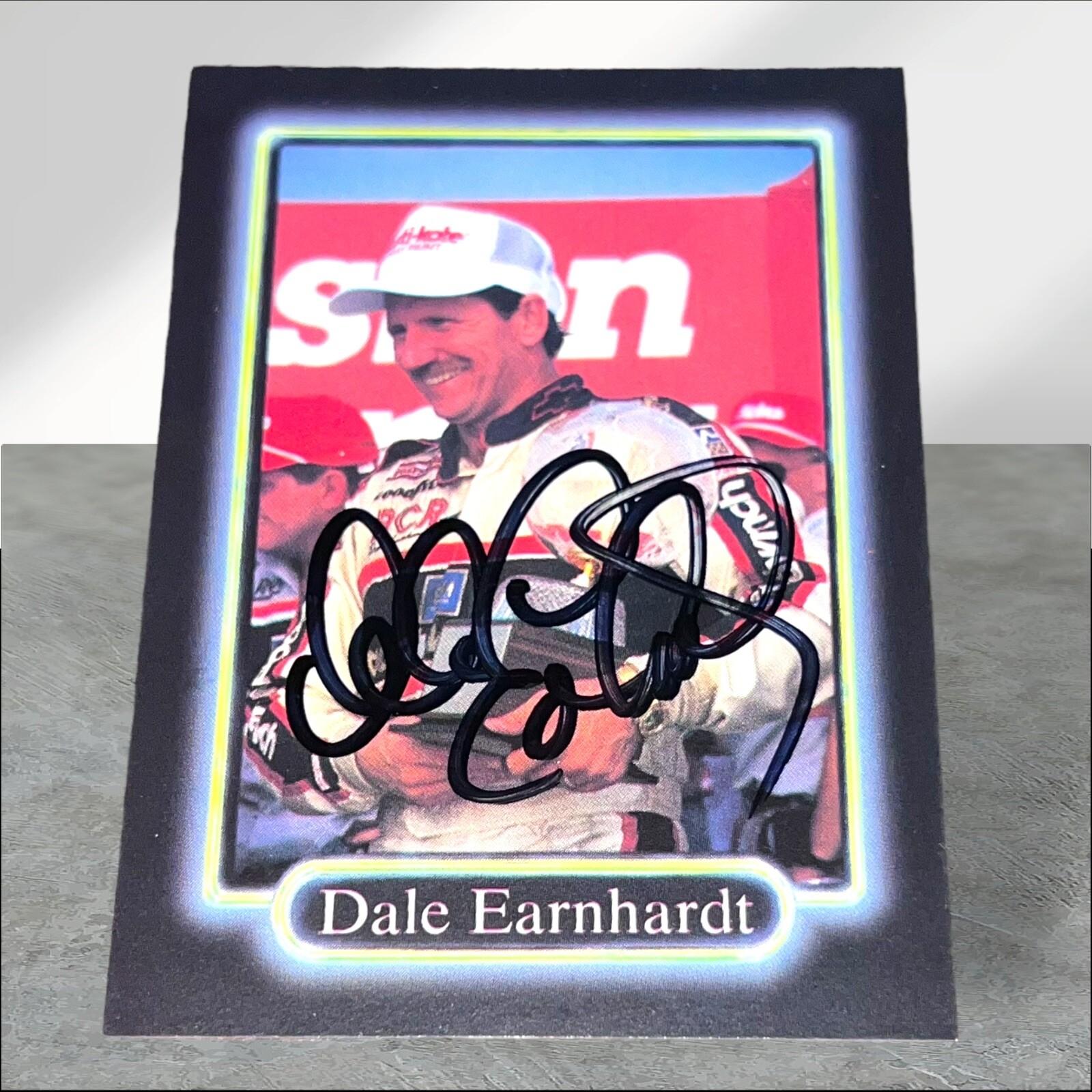 Dale Earnhardt 1990 MAXX #3 VINTAGE WINSTON CUP NASCAR HOFer autographed card Dale Earnhardt 1990 MAXX #3 VINTAGE WINSTON CUP NASCAR HOFer autographed card