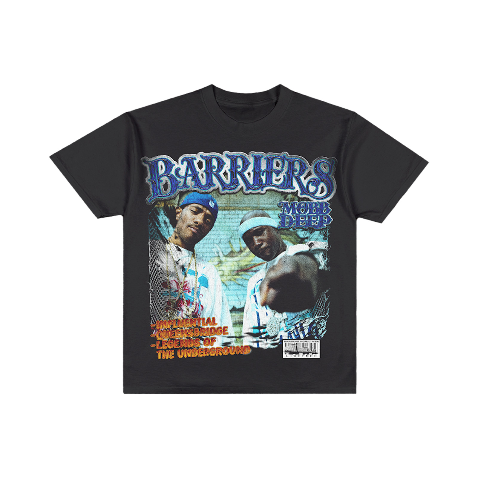 Barriers x Mobb Deep Legends T-Shirt Black Shirt For Men and Women S-5XL DT1128 Barriers x Mobb Deep Legends T-Shirt Black Shirt For Men and Women S-5XL DT1128
