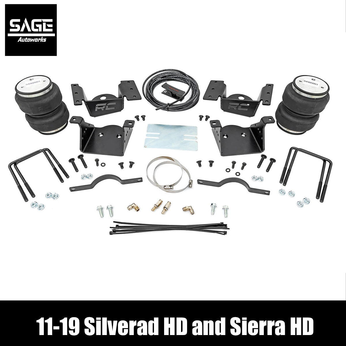 Air Helper Springs Kit for 11-19 Silverado HD and Sierra HD (Stock Height)