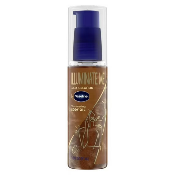 Vaseline Illuminate Me Shimmering Body Oil Created for Melanin Rich Skin 3.3 OZ