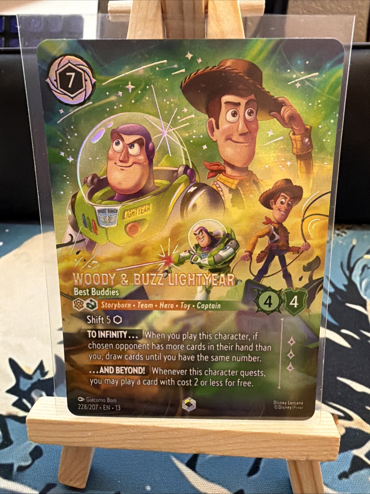 Woody & Buzz Lightyear Best Buddies 228/207 NM Enchanted Disney Lorcana AOTV