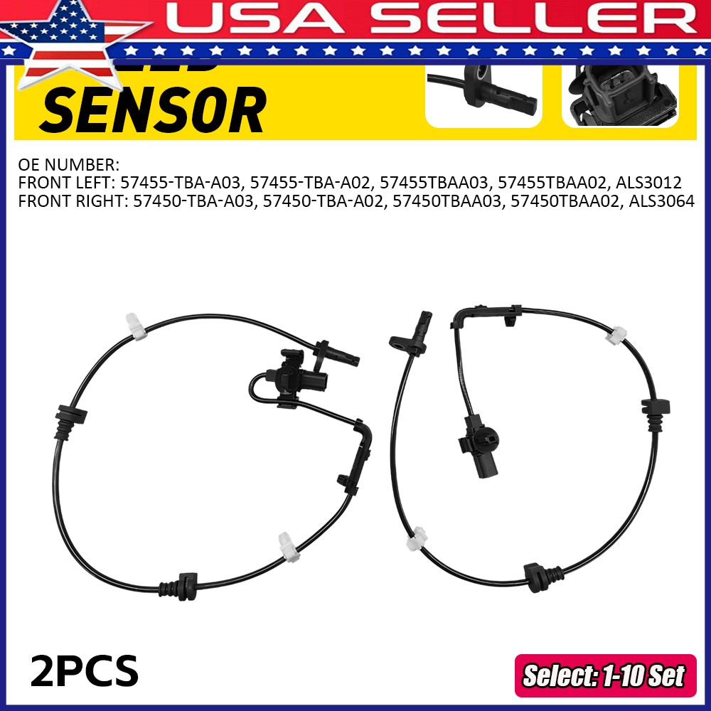1-10x Front ABS Wheel Speed Sensor Replace ALS3012 For 19-21 Honda Civic Insight