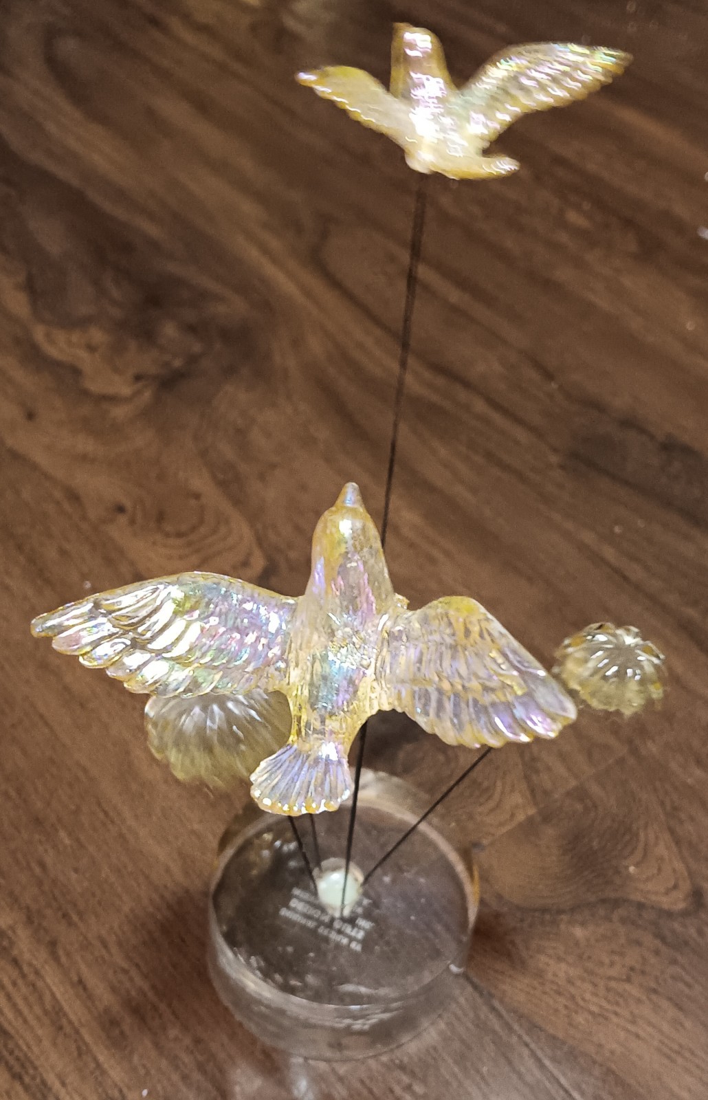 Vintage Lucite Doves And Mushrooms Kinetic Sculpture MCM Design Gifts - Rare Vintage Lucite Doves And Mushrooms Kinetic Sculpture MCM Design Gifts - Rare