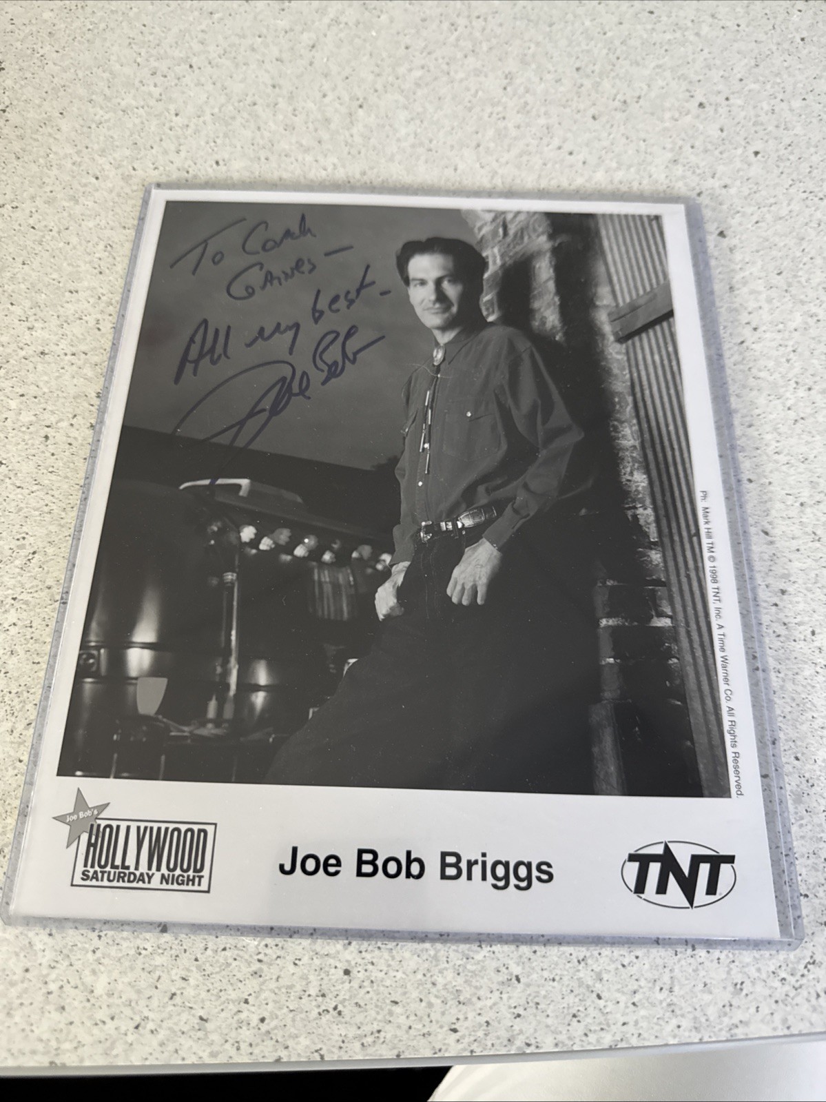 Joe Bob Briggs TNT Promo Card Hollywood Saturday Night RARE Personalized 8 x 10