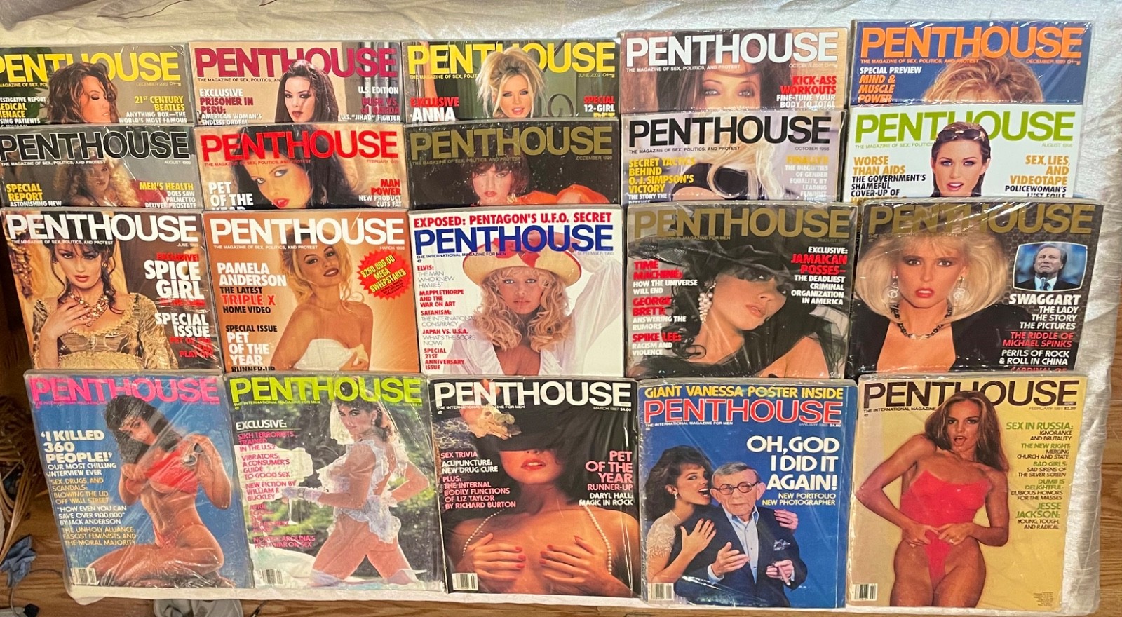Penthouse Magazines Mixed Lot Of 20 80’s 90’s & early 2000’s Penthouse Magazines Mixed Lot Of 20 80’s 90’s & early 2000’s