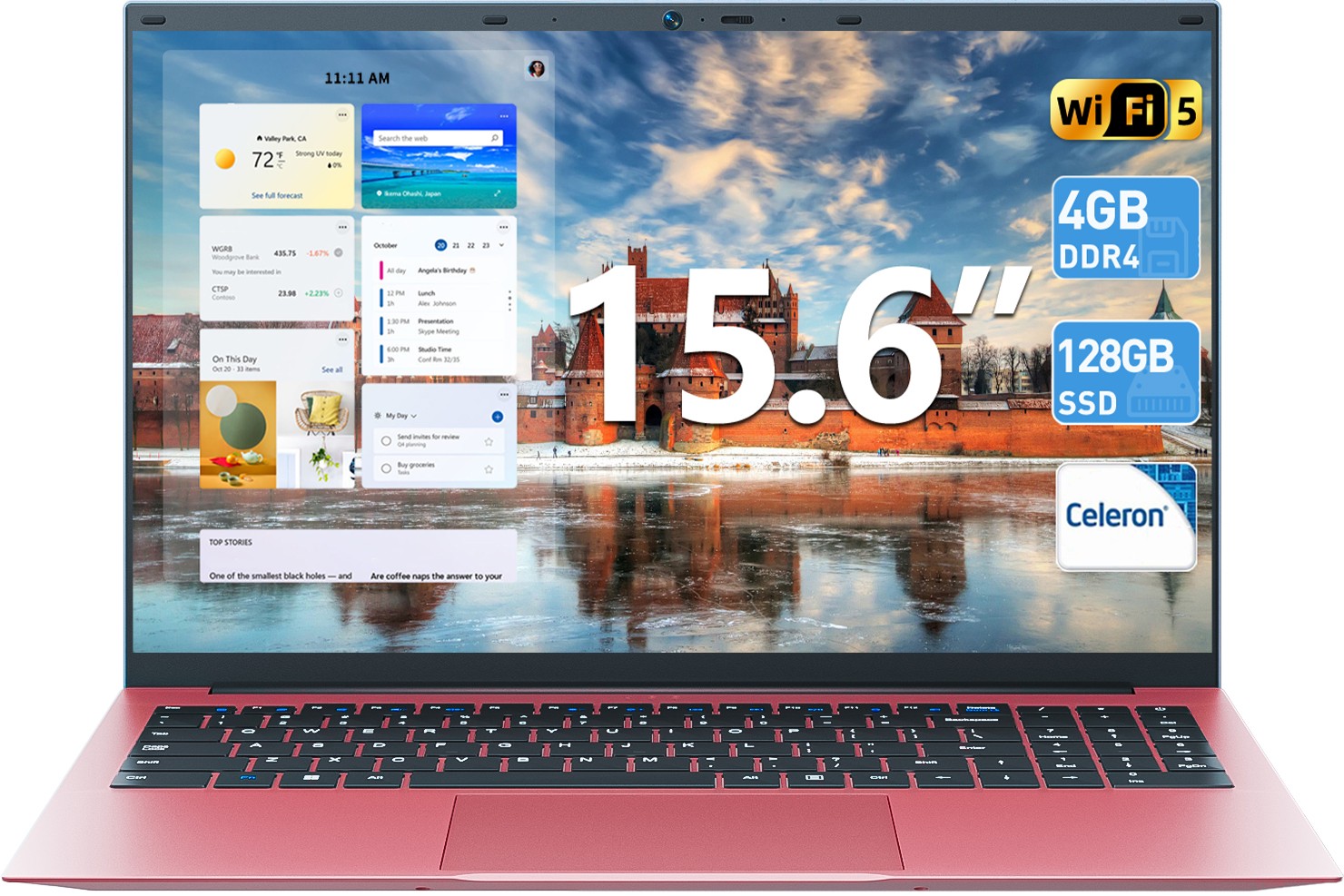SGIN 15.6/18.5 Inch Laptops 128GB 1TB 2TB ROM Celeron N5095 Quad Core Window11