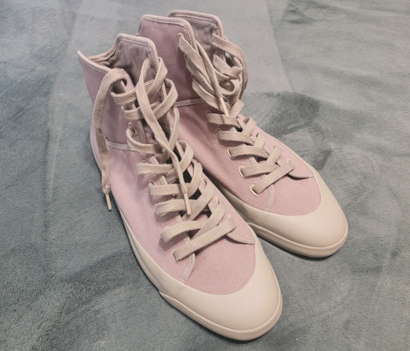 UNIQLO U x Lemaire High Top Canvas Sneakers Khaki Size 10 Fits 11-11.5