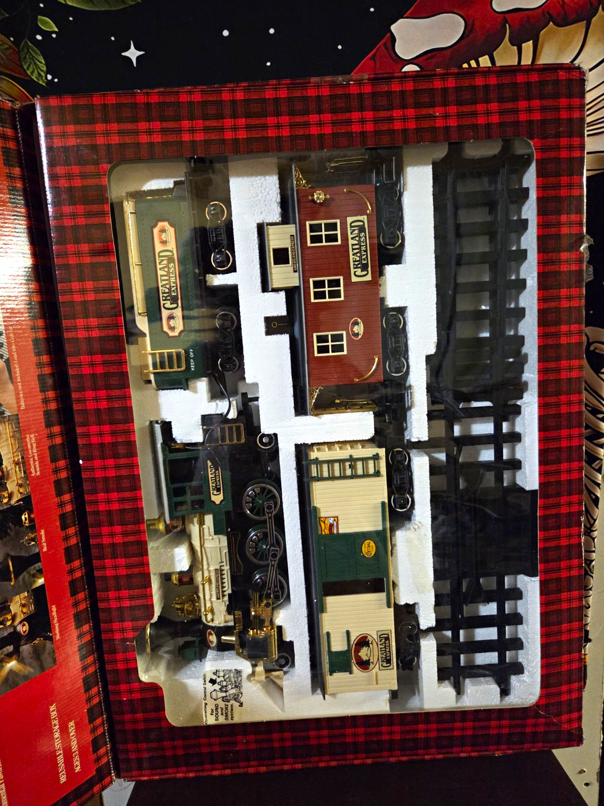 Vintage 1990s Greatland Express Train Set Target Holiday Christmas Tree Boxed