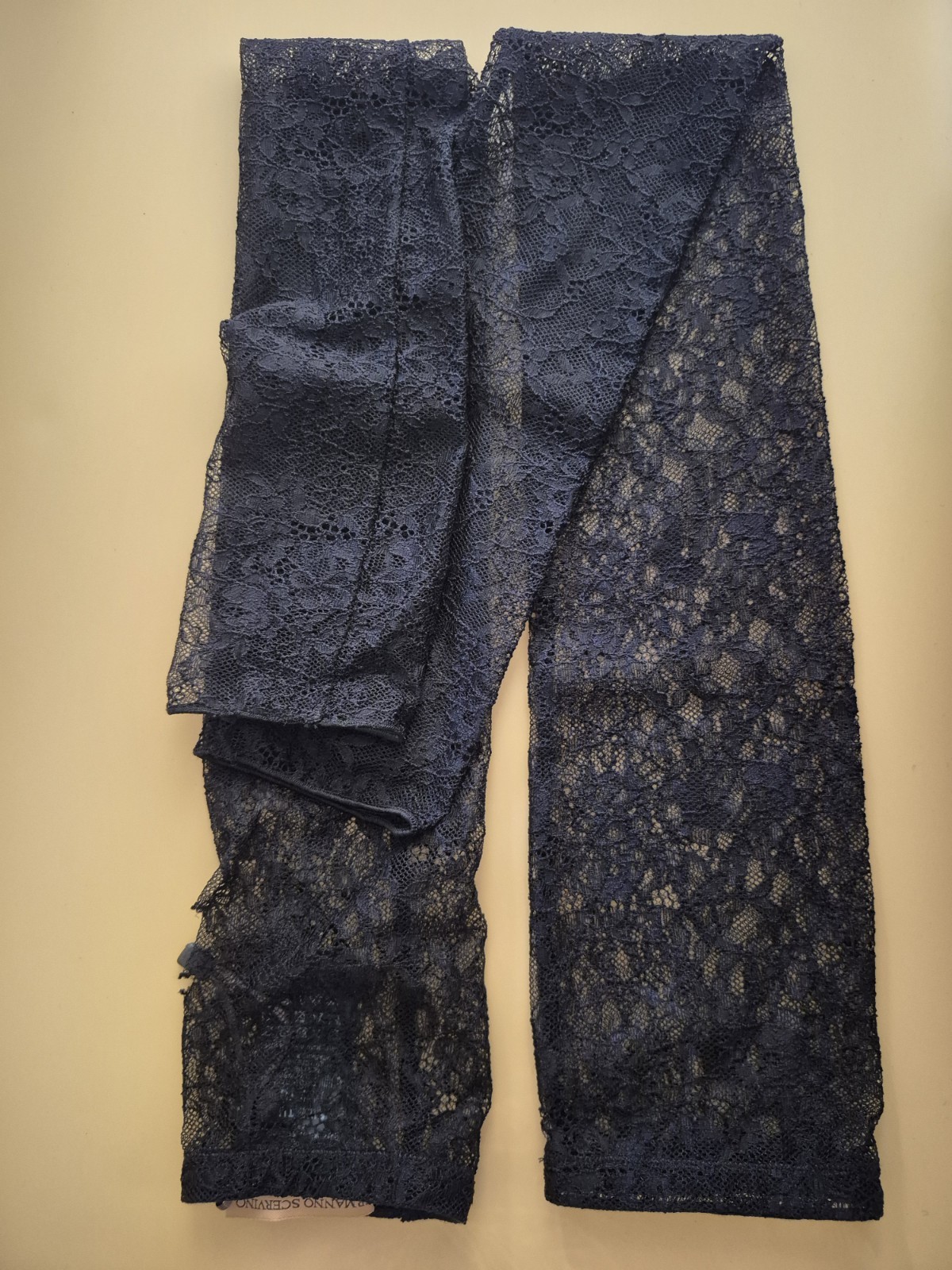 NWT Ermanno Scervino Black Floral Lace Fingerless Gloves Arm Warmers Size TU As-