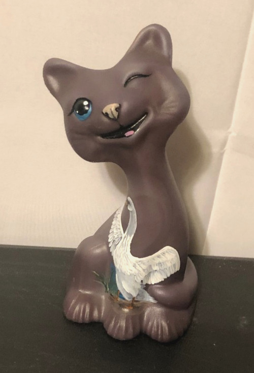 RARE Fenton Satin Eggplant/Purple HP Glass 6\